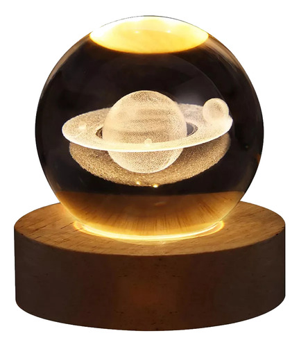 Linterna Nocturna Con Forma De Bola De Cristal 3d Planet Moo