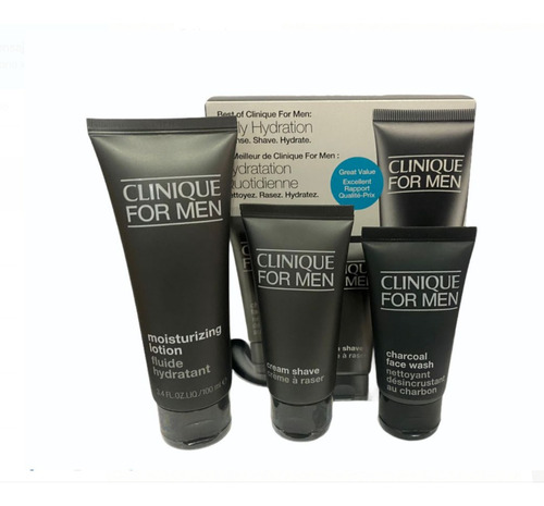 Kit Clinique For Men Hidratante 100 Ml + Cream Shave + Limpi