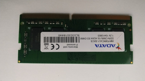 Imagem 1 de 2 de Memoria Ram Ddr4 4gb 2666mhz Sodim Notebook Bacs
