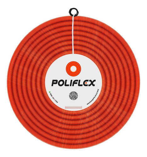 Poliflex Naranja Sin Guía De 1/2  Rollo Con 100 M
