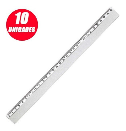 Regua Plastica Super Cristal 30cm