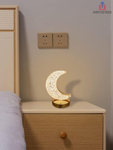 Lampara Luna Luz Led Touch Decorativa Recargable Usb Tipo C