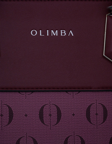 Bolsa Tote De Mujer Grande Compartimientos Amplios 88519 Violeta Oscuro Lisa Oro