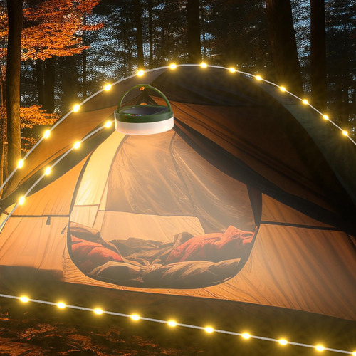 Cadena De Luces Solares Impermeables Para Acampar Con Usb
