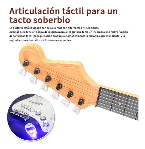 Guitarra Eléctrica De Juguete Para Niños De 4 A 16 Años, Roj
