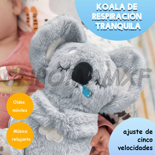 CNPOMAMXF Koala Peluche Que Respiran Orejas Mover Alivia Ansiedad 5 Niveles Ajustables