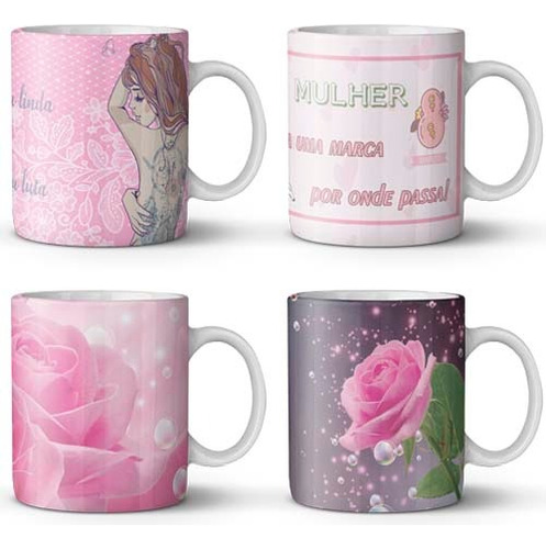 Estampas Sublimação Canecas Dia Internacional Mulher