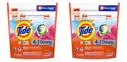 Detergente 15 Capsulas Tide Con Downy X 2 Unds