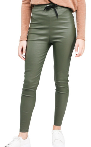 Pantalon Calza Leggins Chupin Engomado De Simil Cuero 