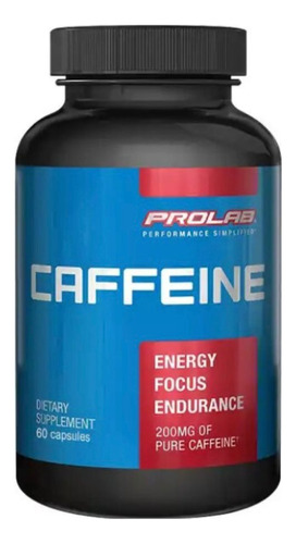 Cafeína Máxima Potencia, 200mg, Energía Pura, 60 Cápsulas