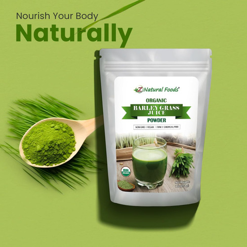 Z Natural Foods Polvo De Jugo De Hierba De Cebada Orgánica,