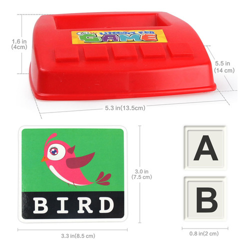 Juego De Alfabeto: 52 Bloques De Letras Y 60 Tarjetas De Pal