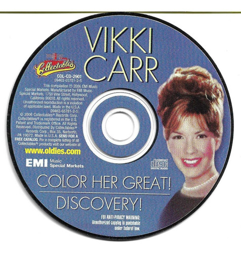 Vikki Carr - Color Her Great! Discovery! (detalle)