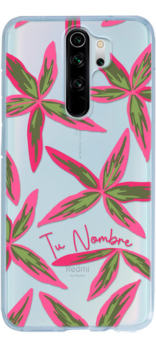 Funda Para Xiaomi Hojas Flores Para Mujer Con Tu Nombre