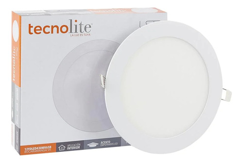 5 Pack Luminario Slim Led Redondo 6w De Empotrar Tecnolite