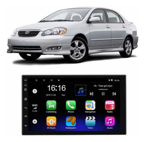 Multimedia 7 Android Toyota Corolla 2002 + Wifi Gps Reversa