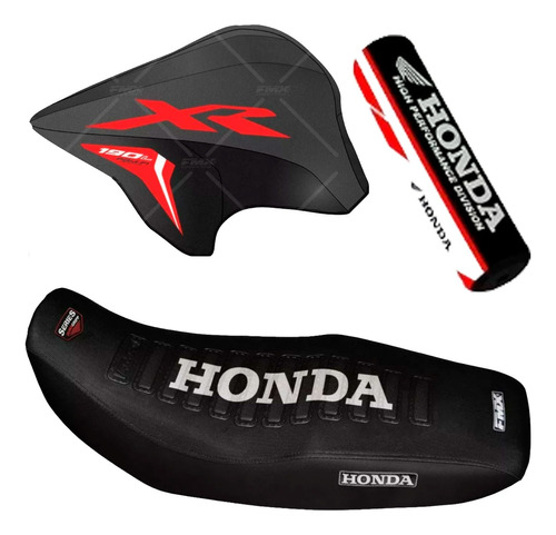 Combo Kit Funda Asiento Xr 190 L + Cubre Tanque + Pad Fmx 