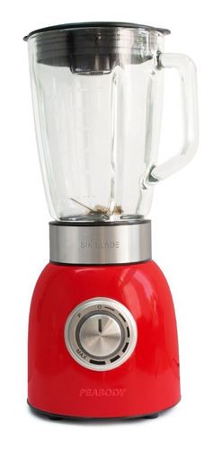 Licuadora Peabody PE-LN1200 1.5 L roja con jarra de vidrio 220V