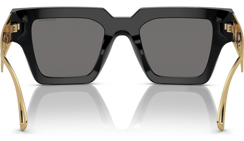 Lentes De Sol Versace Polarizados Ve4431 Gb181 Negros Dama Color De La Lente Negro Color De La Varilla Dorado Color Del Armazón Negro Diseño Classic