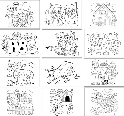 92 desenhos de meninas para colorir