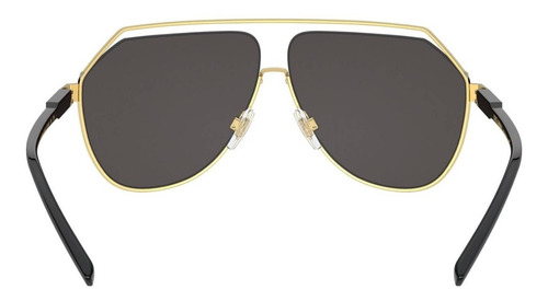 Lentes Dolce&gabbana Dg2266 0287 Negro Dorado Original Pilot