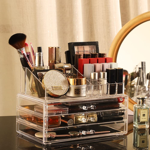 Imagen 5 de 6 de Gabinete Organizador De Acrilico Para Cosmeticos Joyas 2 Pzs