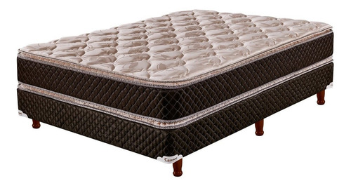 Sommier Cannon Espuma Exclusive Pillow Top 2 plazas de 190cmx140cm marrón y beige