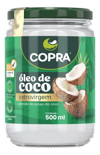 Óleo De Coco Extra Virgem 500ml Copra - Pronta Entrega