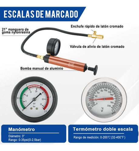 Kit De Fugas Y Purga Del Sistema De Enfriamiento 19 Piezas