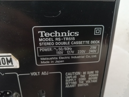 Deck Technics Mod. Rs-tr515 (Usado)