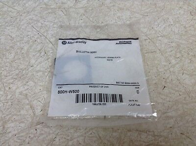 Allen Bradley 800h-w500 Accessory Legend Plate 800hw500 Ssx
