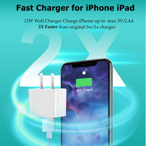 Cargador De Pared Usb Etinslant 12 W, Paquete De 3 Unidades,