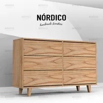 Comprar Comoda Cajonera Escandinava Nordico 130 Chifonier Paraiso