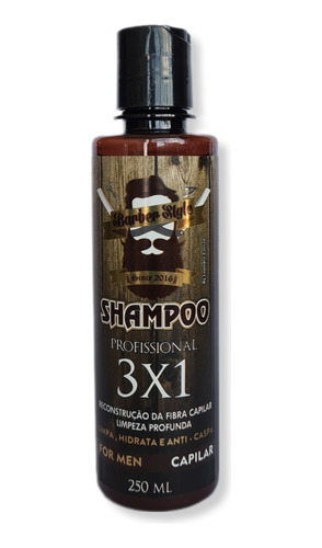 Shampoo 3 X 1 Barber Style 250 Ml (anti - Caspa) 6 Unidades 