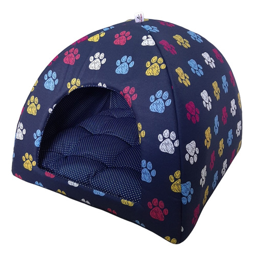  Cama Cachorro Cães Gato Toca Iglu 47x47x38 (com Almofada)