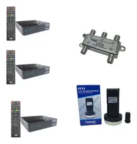 Comprar 3 Receptores Vt1000hd 2x Div 1:4 Lnbf Multiponto Visiontec