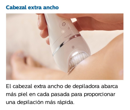 Imagen 6 de 10 de Depiladora Philips Inalámbrica +6 Accesorios Bre715