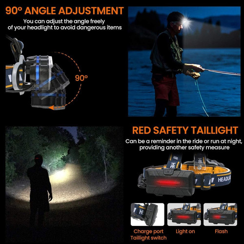 Super Brillante Al Aire Libre Faro 8led Diadema