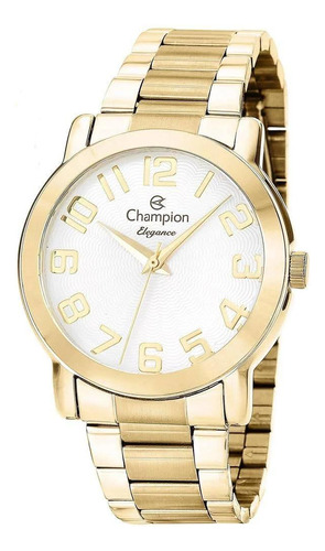 Relógio Champion Dourado Feminino Todos Os Números
