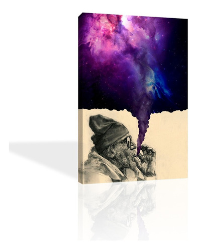 Cuadro Decorativo Canvas Artisitcas Hombre Fumando