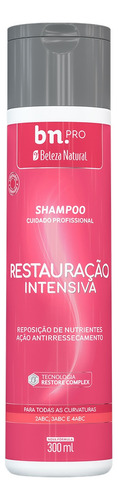  Shampoo Beleza Natural Restauração Intensiva Bn.pro 300ml