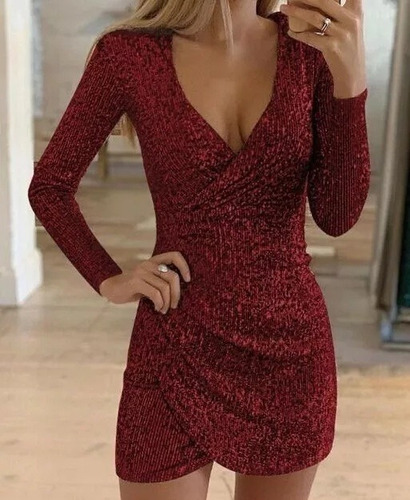 Vestido De Fiesta Estilo Bojo Brillante Con Lentejuelas Reco