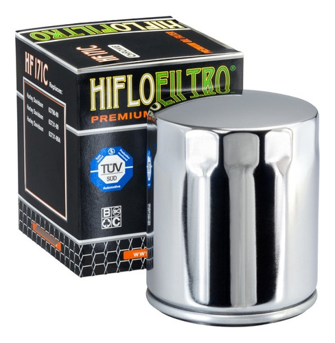 Filtro Aceite Cromado Harley Davidson Hiflo Hf171c Premium