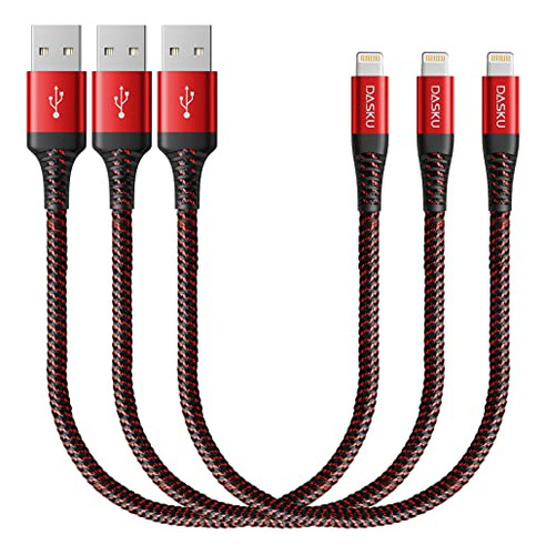 Cargador De iPhone Corto Dasku 1ft 3pack 12 Pulgadas Cable D