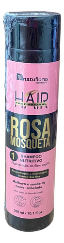Shampoo Nutritivo Rosa Mosqueta 300ml Natuflores Kit 6und