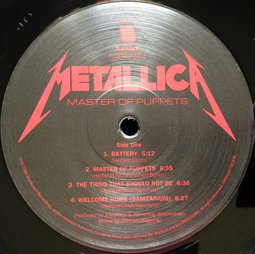 Imagen 3 de 4 de Vinilo Metallica Master Of Puppets Nuevo Sellado