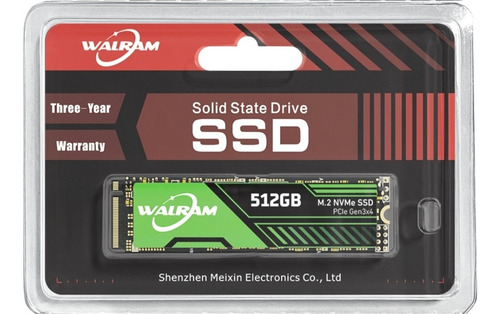 Imagen 2 de 9 de Disco Sólido Ssd M.2 Walram Original Nvme 512 Gb Pcie Gen3x4