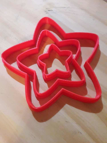 Cortador De Galletas/fondant Set De 3 Piezas De Estrella