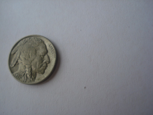 Imagen 3 de 3 de Moneda 5 Centavos De Dolar Búfalo Níquel