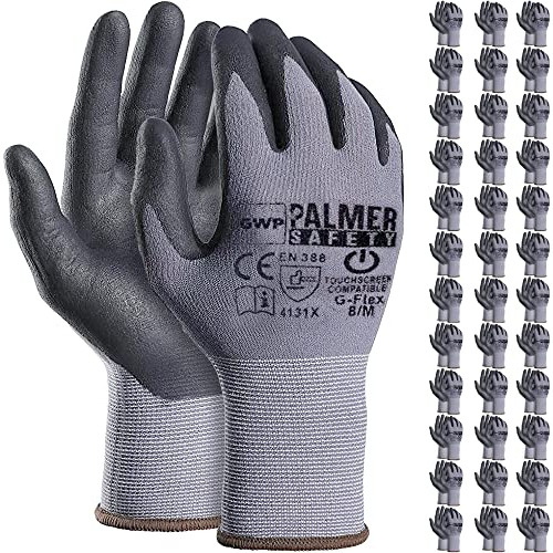 12 Pares De Guantes De Trabajo De Seguridad Revestimien...